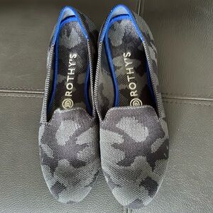 Rothys The Loafers Dark Gray Camo Luxury Flats Loafers